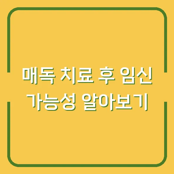 매독 치료 후 임신 가능성 알아보기