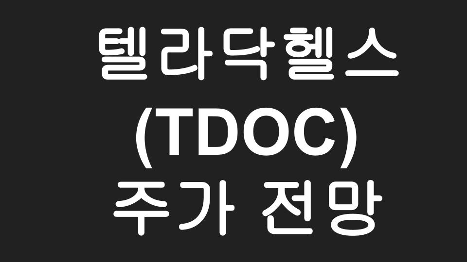  [미국주식] 코로나 최대수혜주 텔라닥(TDOC) 주가 전망