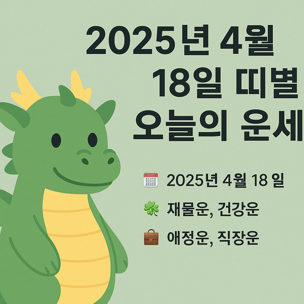 띠별 오늘의 운세
