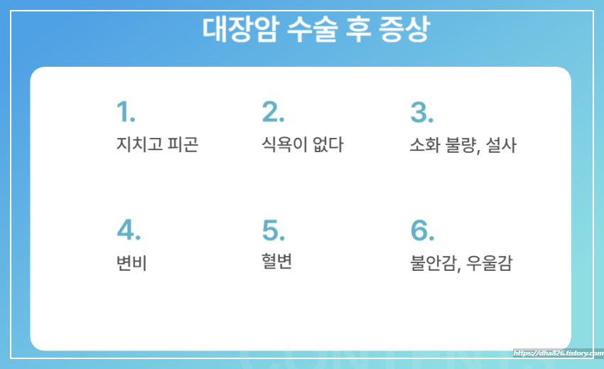 수술 후 증상