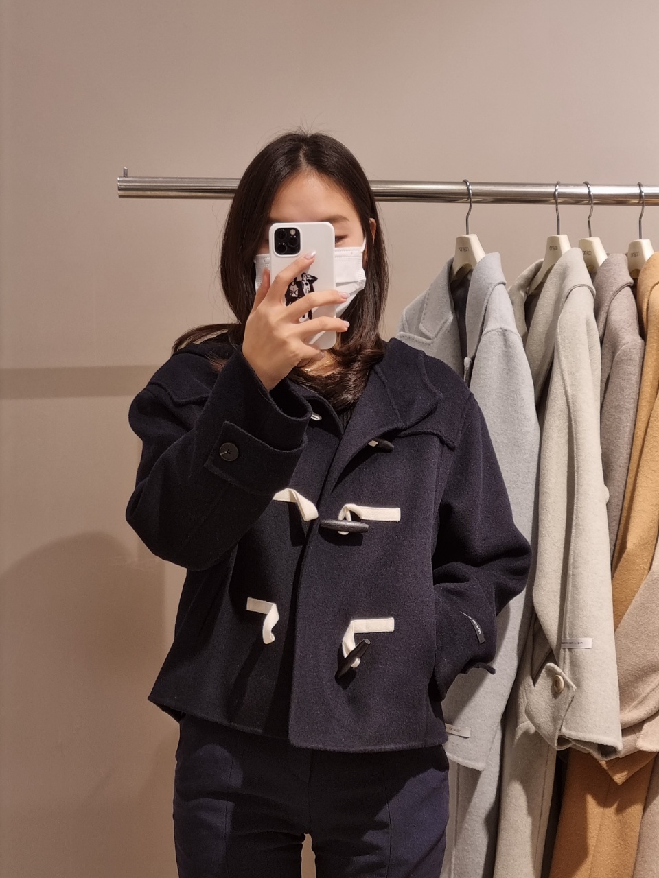 온앤온 떡볶이단추 숏코트 jw1wh808
