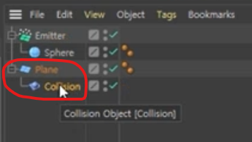 Collision을 클릭해주고 Plane에 페어런팅