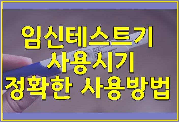  임신테스트기 사용시기 정확한 사용법