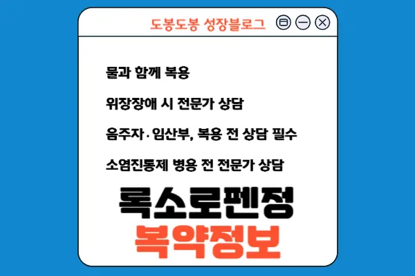 록소로펜정 복약 정보 이미지