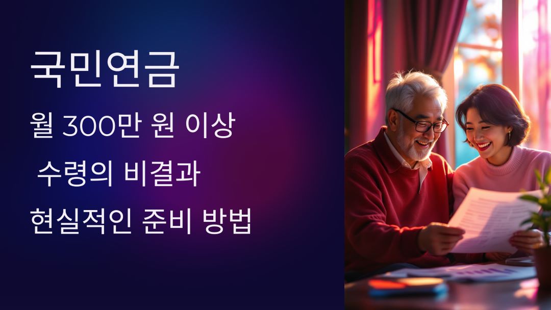국민연금 월 300만 원 이상 수령의 비결과 현실적인 준비 방법
