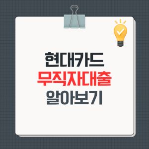 현대카드 무직자대출