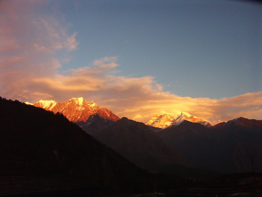 네팔-레테마을의-일몰풍경