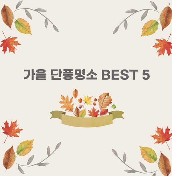  가을 단풍명소 놓치면 후회하는 코스 BEST 5