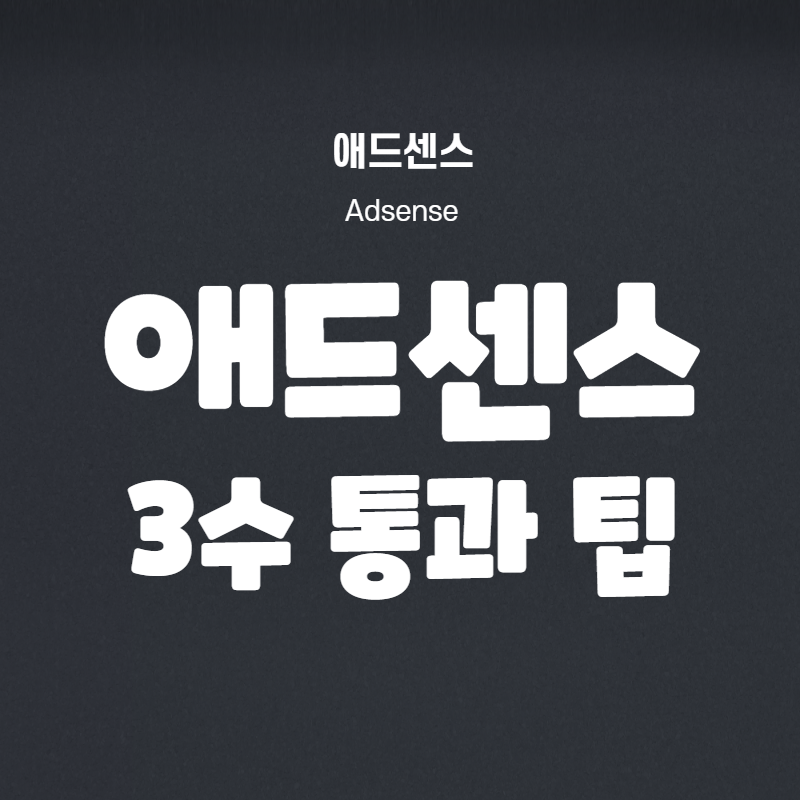  애드센스 승인 통과 팁! 3수 만에 후기