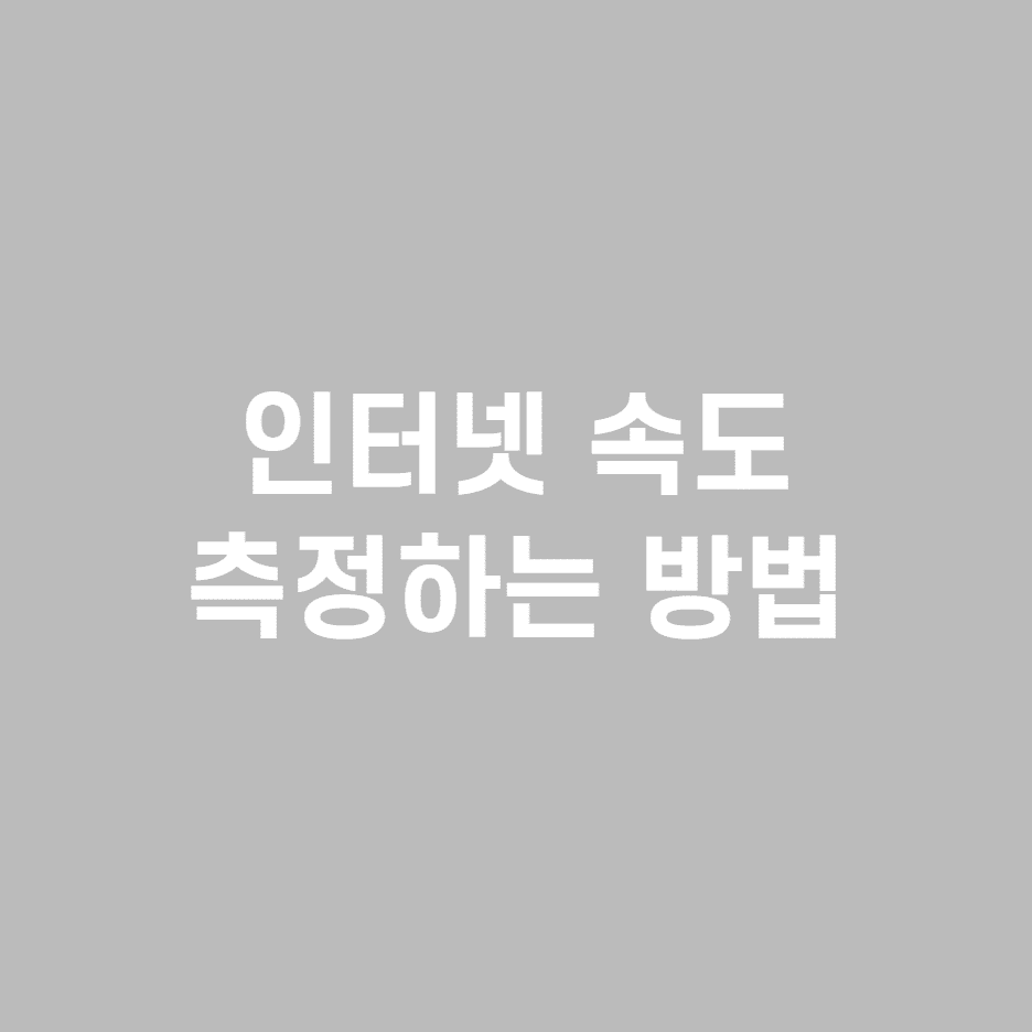  인터넷 속도 측정하는 방법 (통신사 인터넷 속도측정, 무설치 인터넷 측정, myspeed, NIA, FAST, googlefiber)