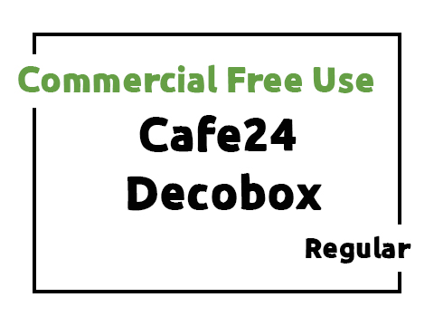  카페24 Decobox 폰트 사용가이드_상업용 무료폰트