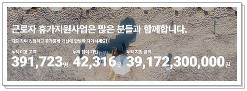 근로자 휴가지원사업 홈페이지 