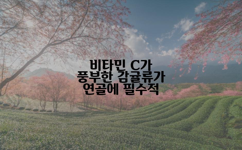 비타민 C가 풍부한 감귤류가 연골에 필수적