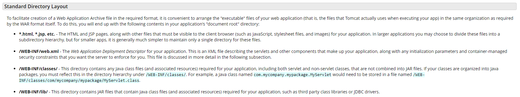 Standard Directory Layout