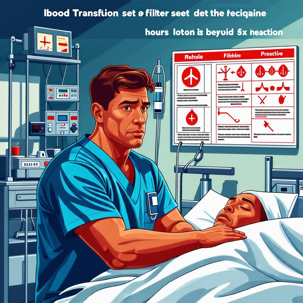 Blood Transfusion Set Filter Used Beyond 6 Hours → Febrile Reaction → Emergency Response and Preventive Measures