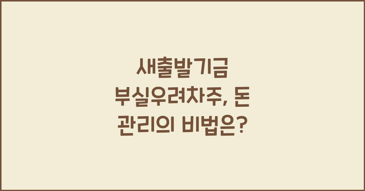 새출발기금 부실우려차주