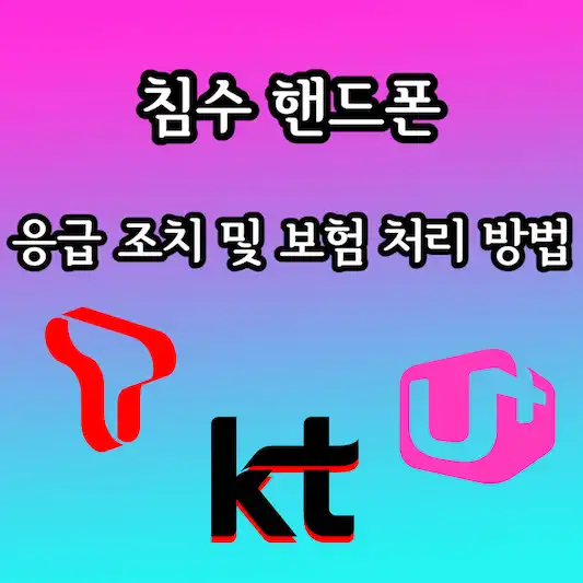 핸드폰 침수 응급 조치 및 보험 처리 방법