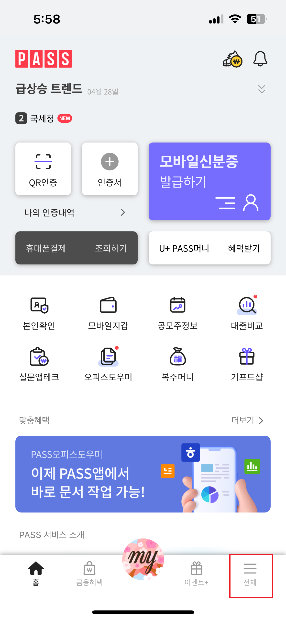 pass 명의도용서비스
