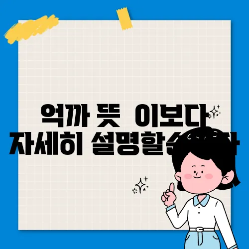 억까 뜻  이보다 자세히 설명할순없다