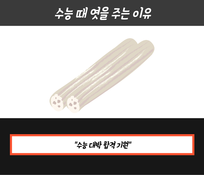 수능 때 엿을 주는 이유