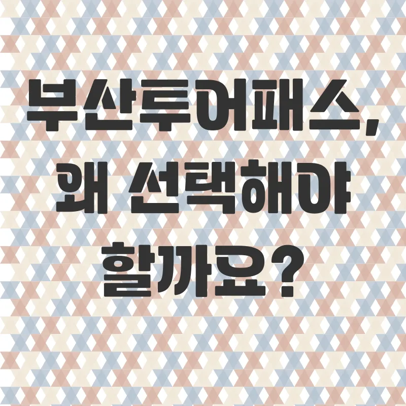 부산투어패스 활용_1