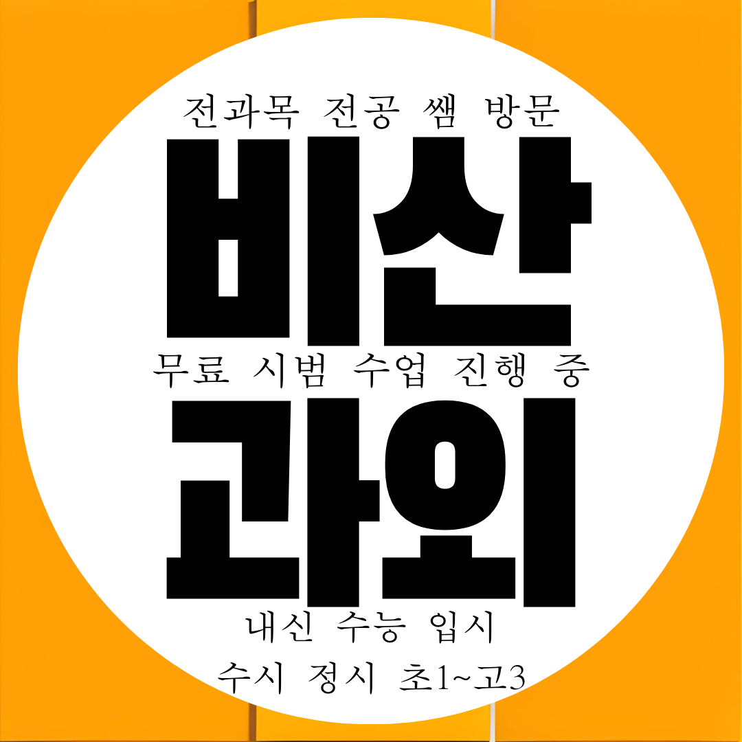  안양 비산동 영수과외 고등 중학생 영어 수학 국어 과학과외 추천