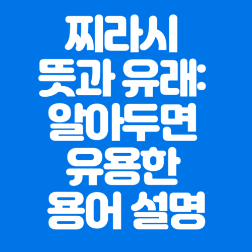 찌라시뜻과유래:알아두면유용한용어설명-파란바탕-하얀글씨-썸네일이미지