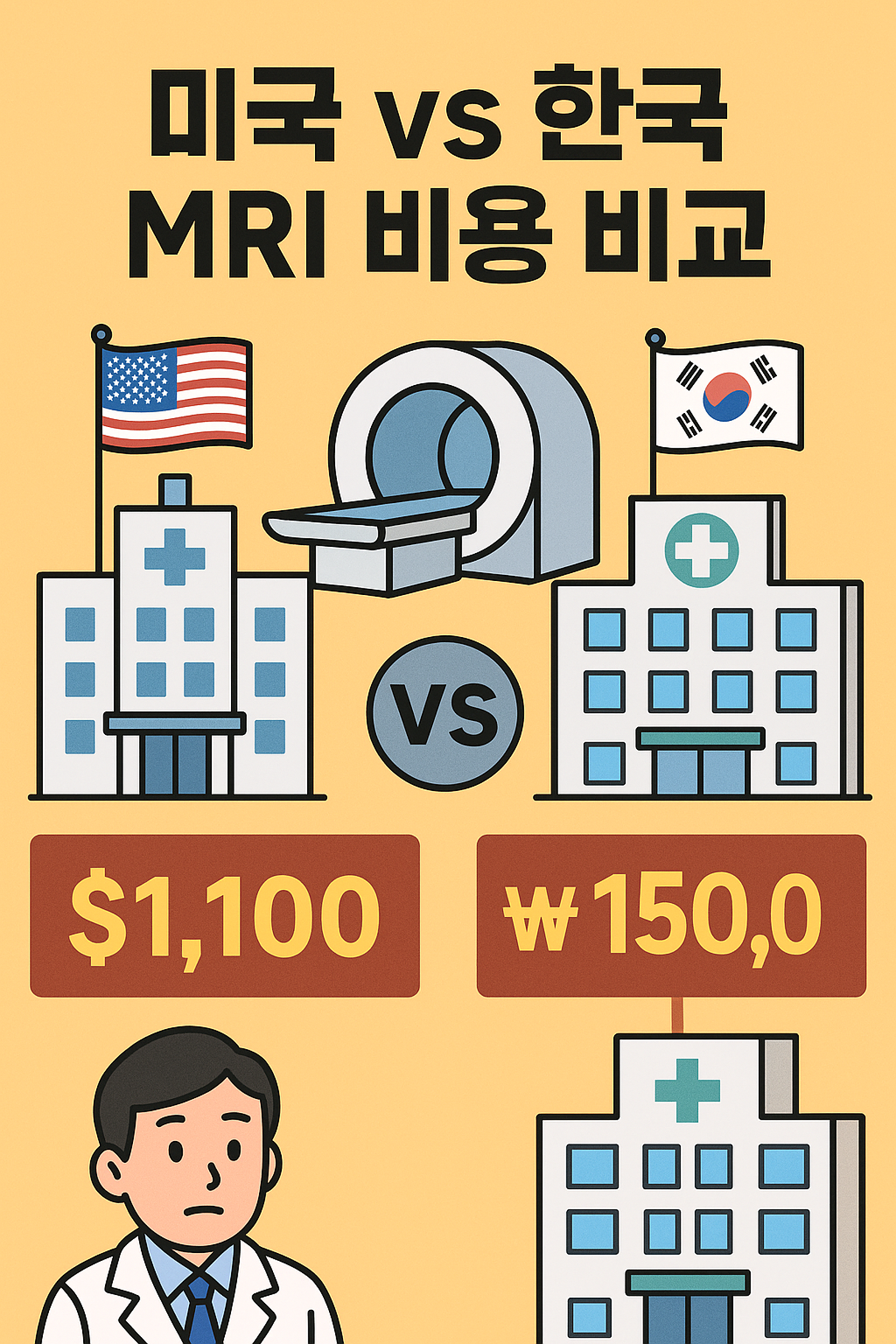 미국 vs 한국 MRI 비용 비교