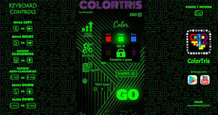 colortris-인트로-화면