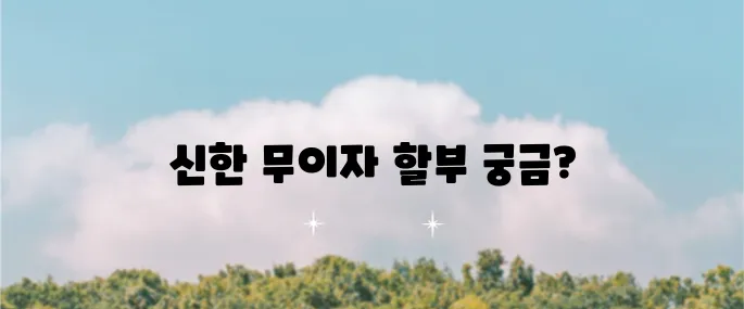 신한 카드 무이자 할부의 장점과 단점, 계산 방법을 알아볼까요?