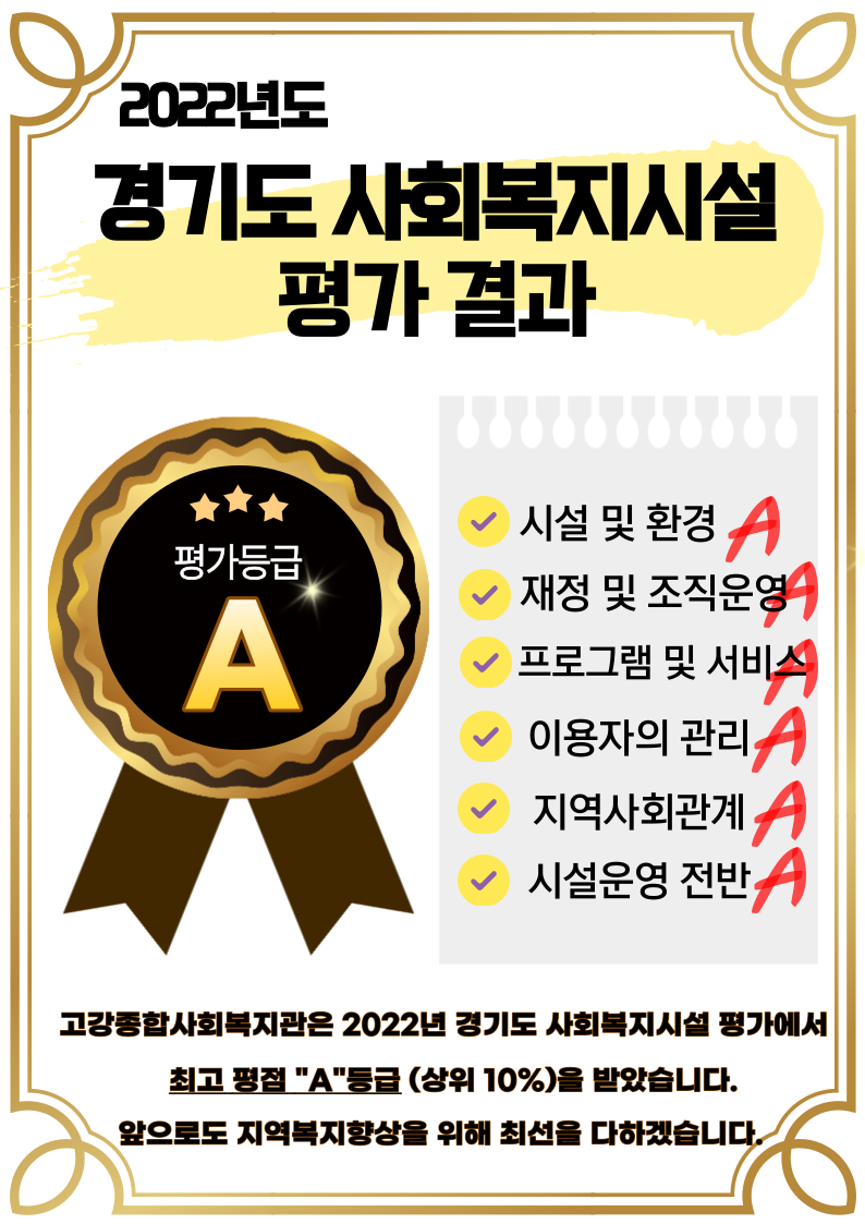 [시설평가안내] 고강종합사회복지관이 1