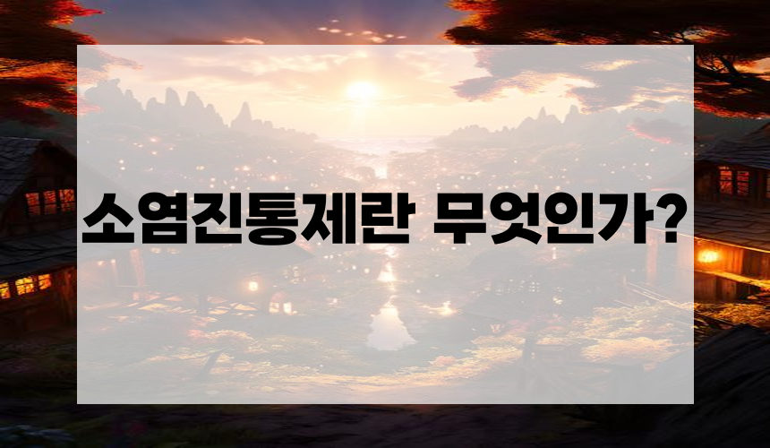 소염진통제란 무엇인가?