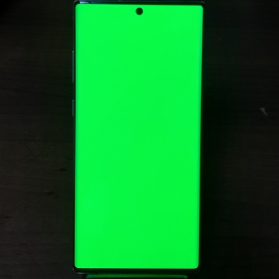 갤럭시-핸드폰-초록색-줄-화면