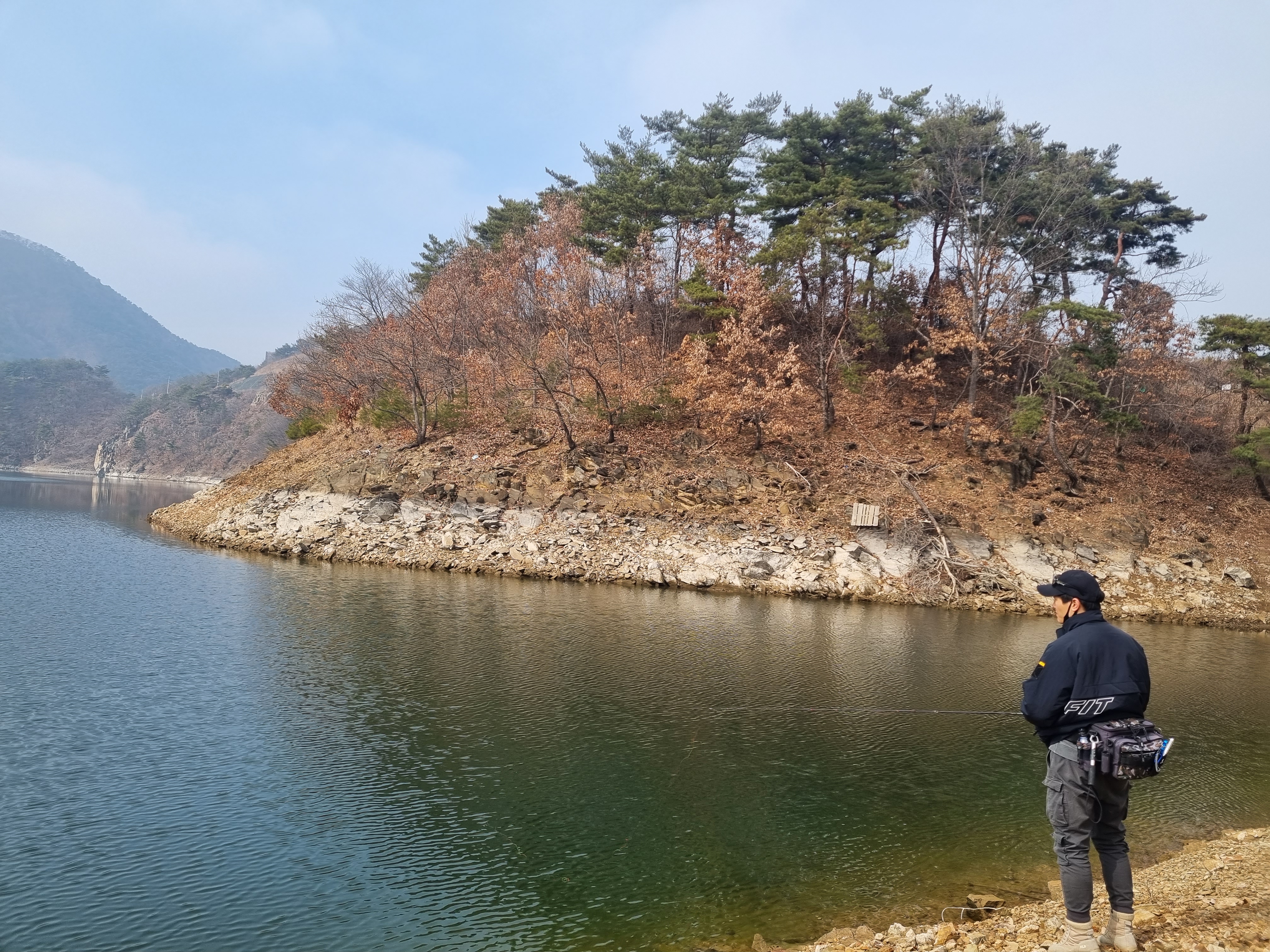  충주호 한수면 배스루어낚시 워킹포인트 찾기