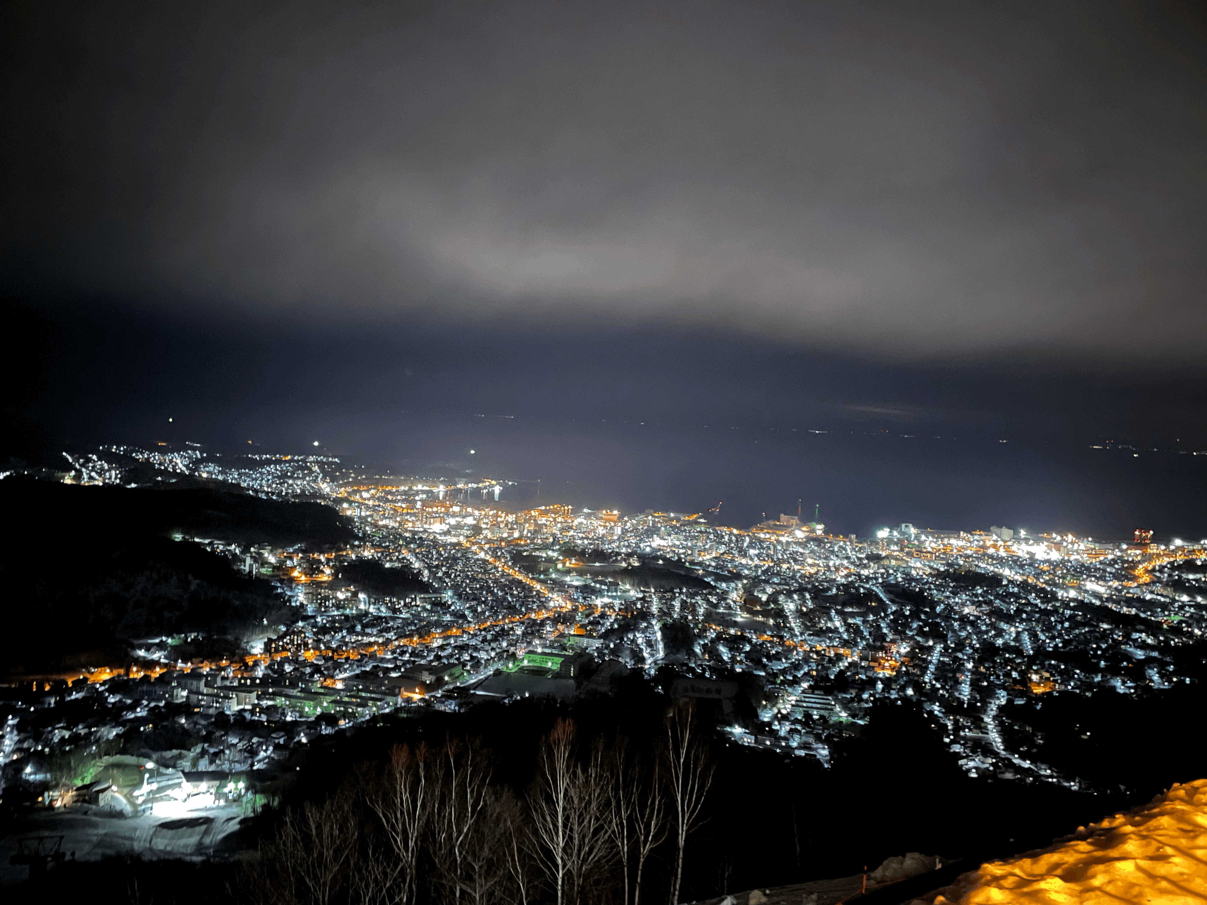텐쿠산에서 내려다본 오타루 야경 (홋카이도 3대 야경)