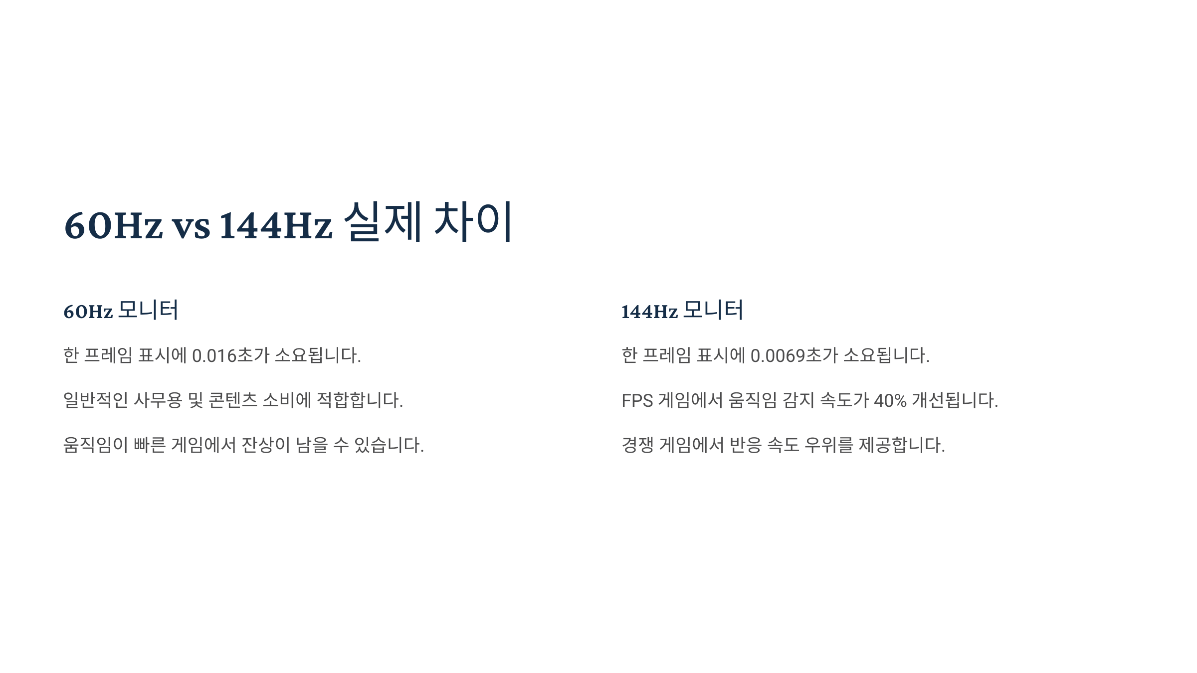 60Hz와 144Hz 차이