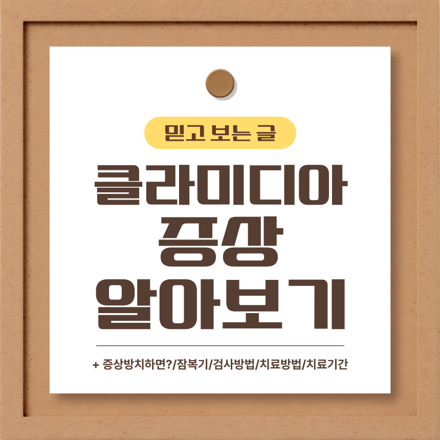  클라미디아 증상 알아보기