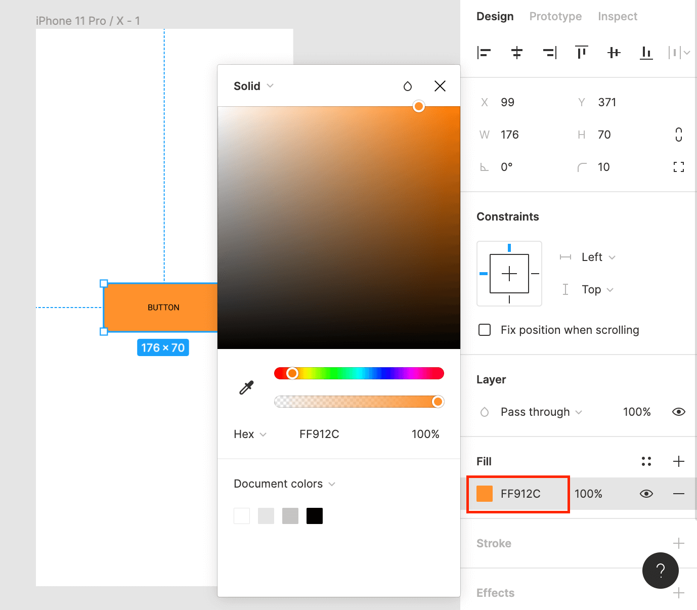 16 버튼 색상 변경