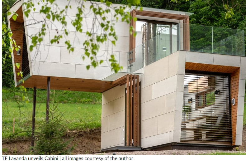 현대적인 오프 그리드 생활 위한 자연 속 캐빈 캔틸레버 VIDEO: Cabini Tiny House - Concept to Reality