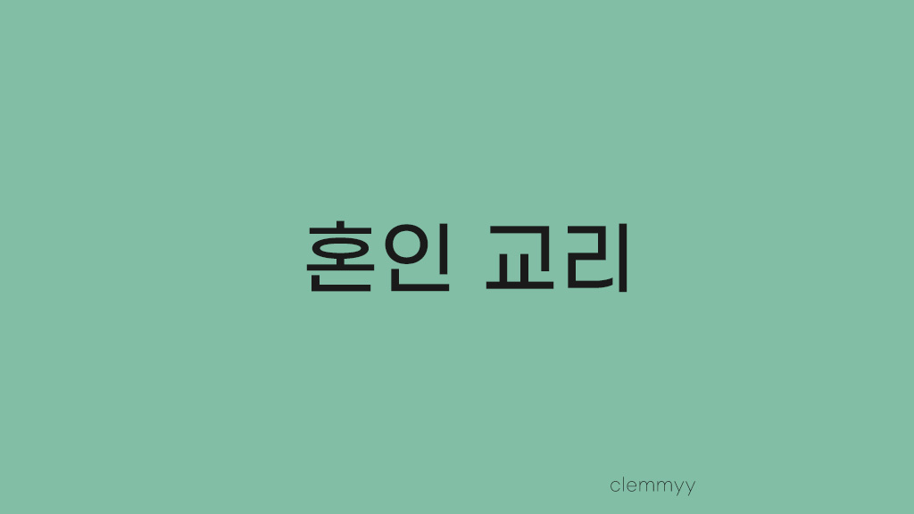  Story 10. 결혼 준비 : 혼인 교리 마무리하기 (혼인 설계 작업)