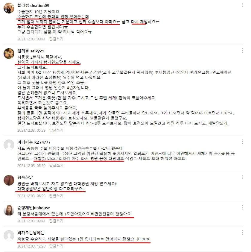 부비동염 수술 후기