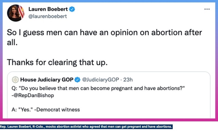 충격!..점점 광기로 접어드는 미 민주당...&quot;남성도 임신하고 낙태 수술 받을 수 있다.&quot; VIDEO: Abortion activist eviscerated for testifying that men can have abortions: &#39;The party of science’