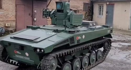 알트태그-러시아가 돈바스 지역에 투입한 탱크 모양의 전쟁로봇 마르케르.