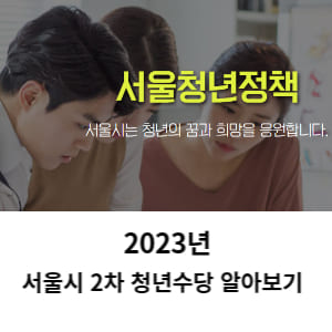  2023년 서울시 청년수당 2차 참여자 모집 300만원 지원