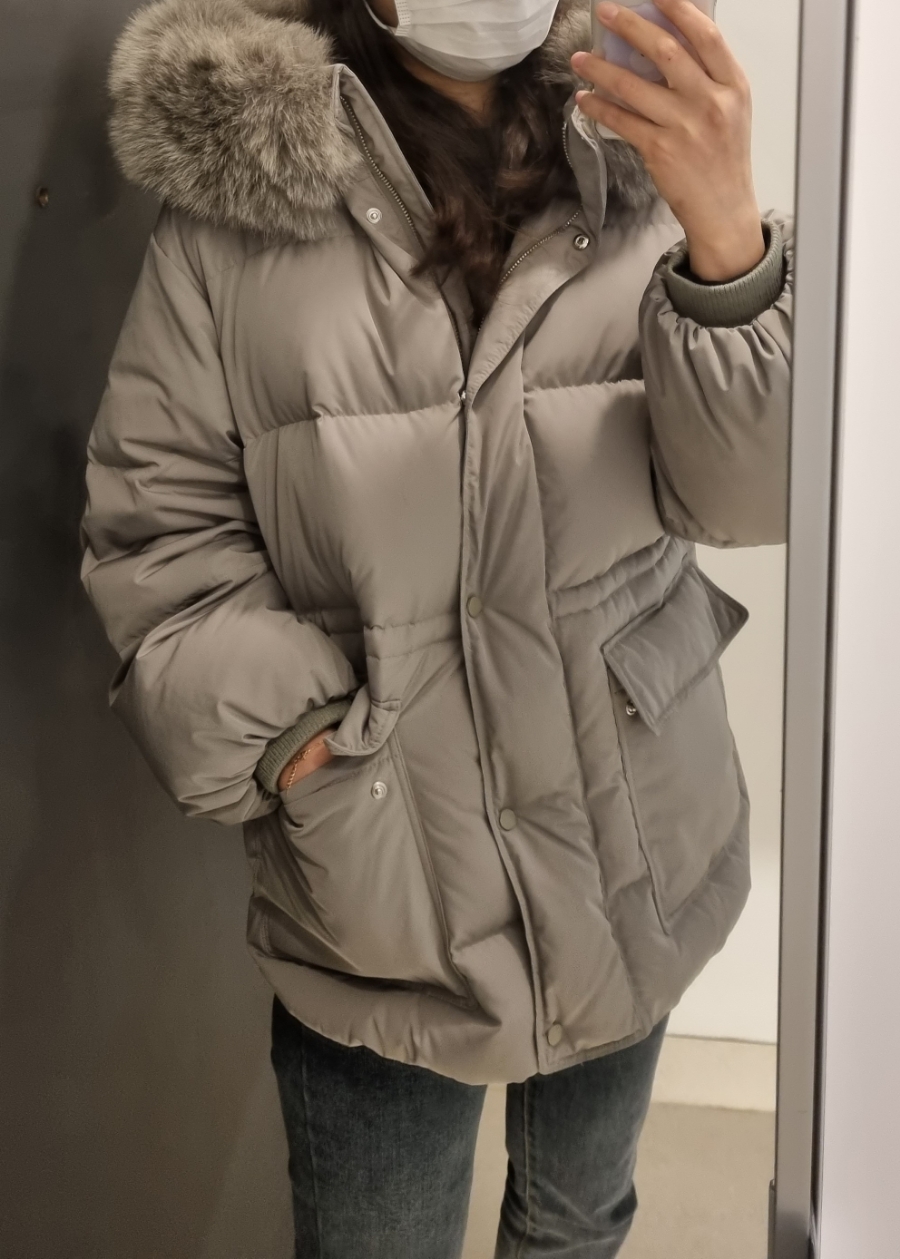 나이스클랍폭스 퍼 구스다운 숏패딩후기 (A214PWDA08) 15