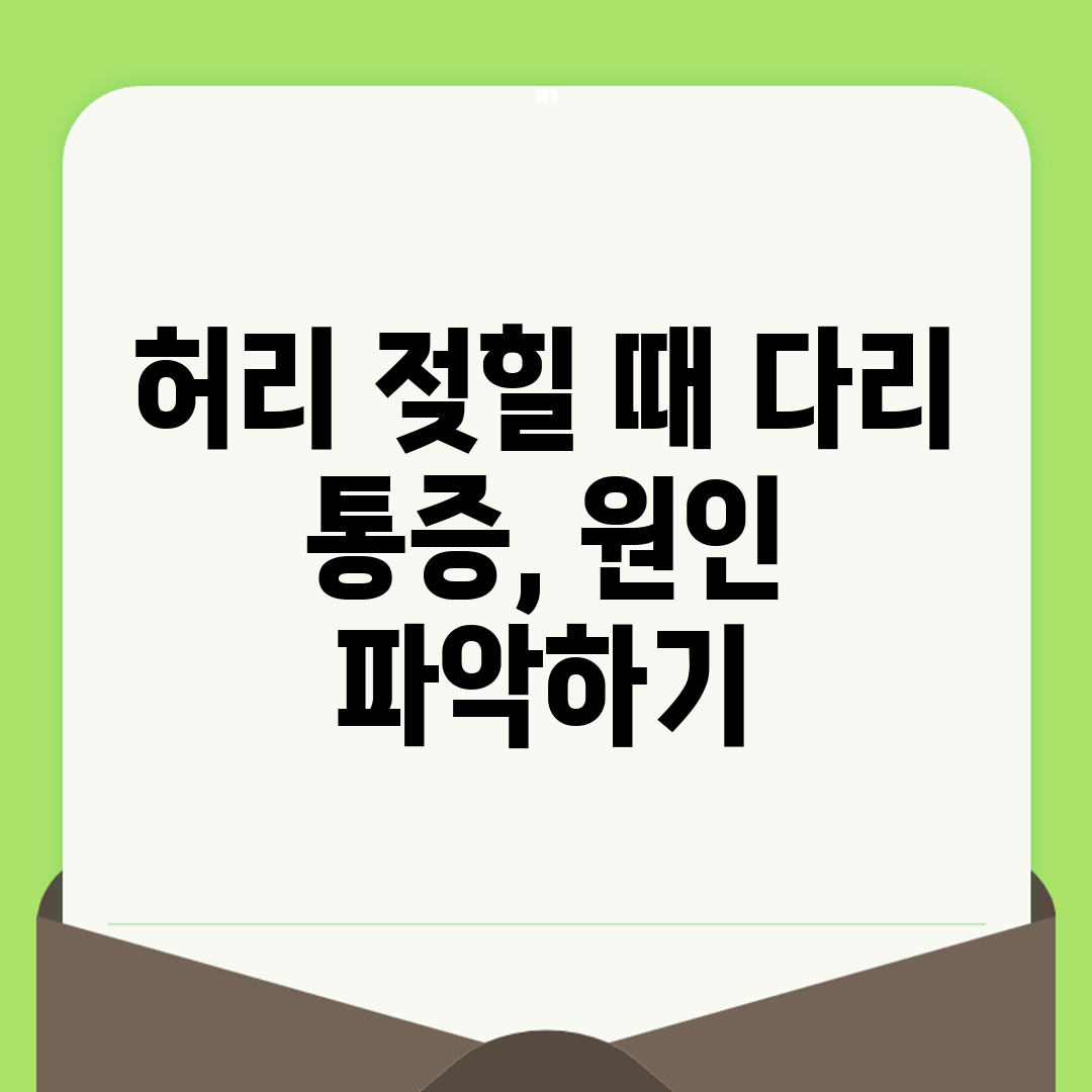 허리 젖힐 때 다리 통증, 원인 파악하기