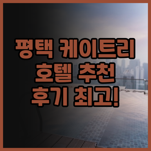 평택 케이트리 호텔 추천 후기! 넓고