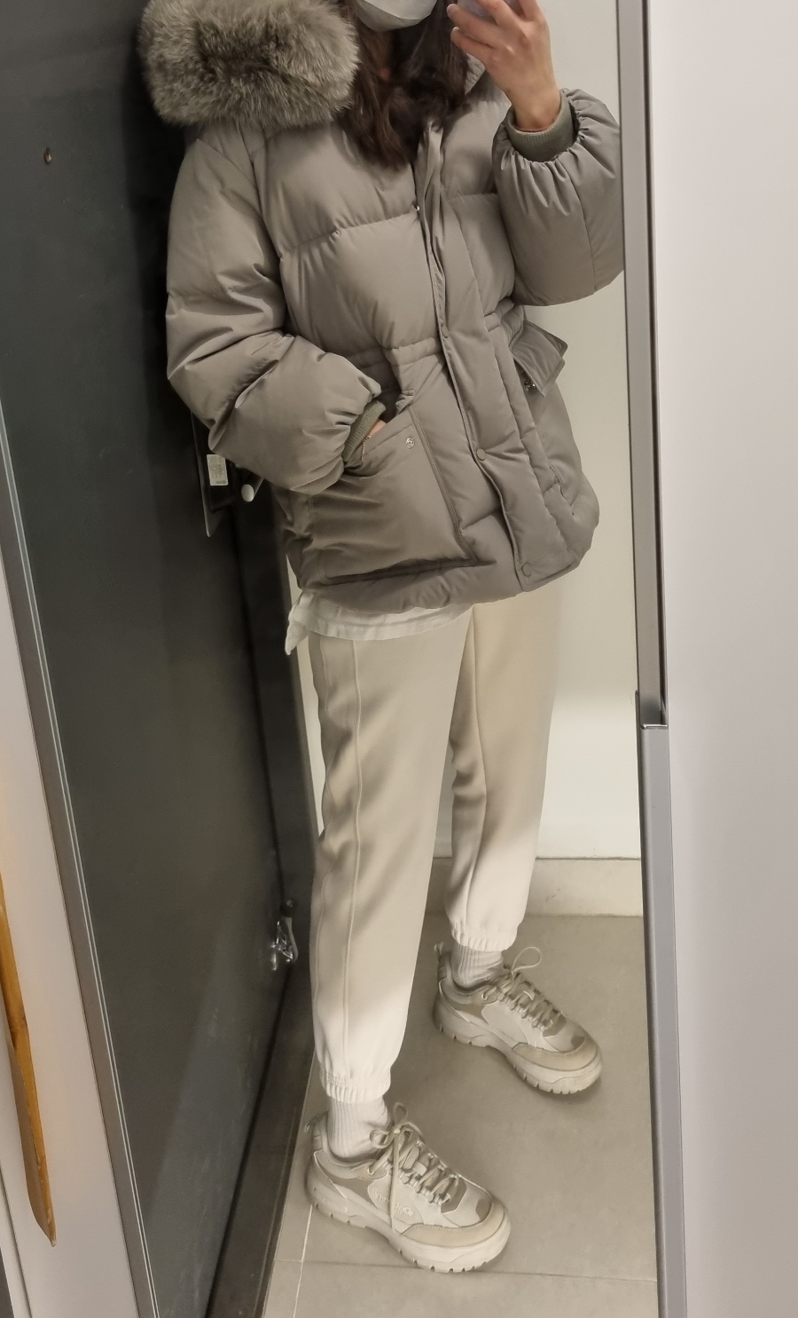 나이스클랍폭스 퍼 구스다운 숏패딩후기 (A214PWDA08) 1