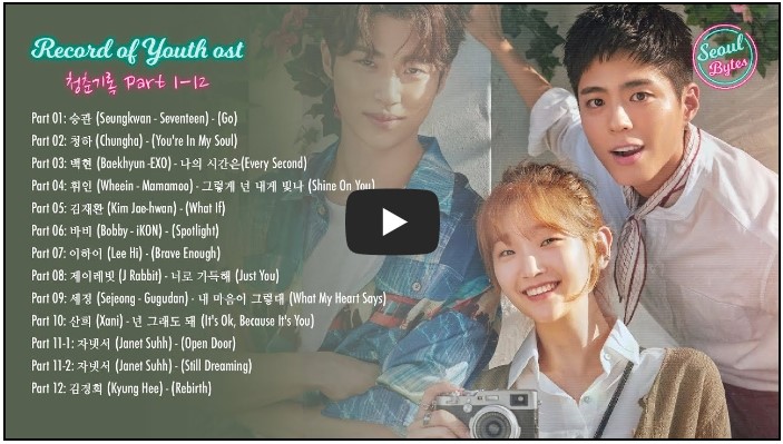 드라마 &#39;청춘기록&#39; OST 노래 모음