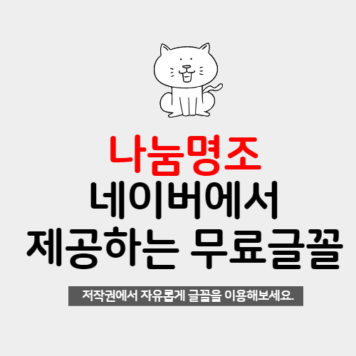  네이버의 나눔명조 글꼴 다운로드받기
